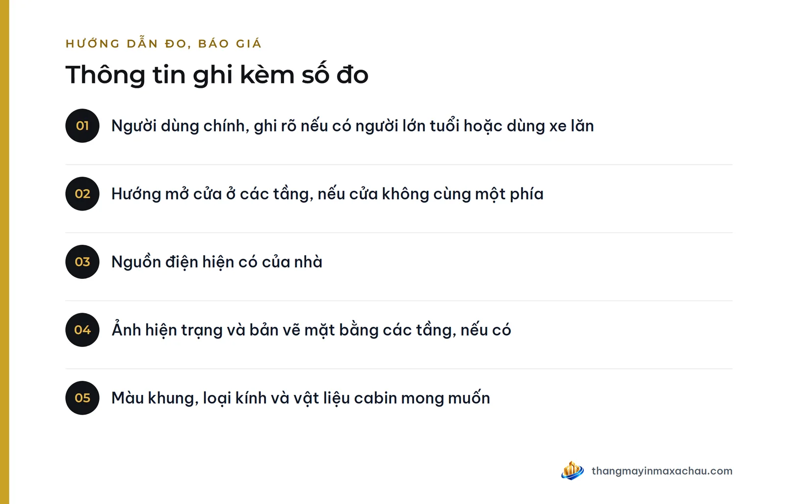 Thông tin ghi kèm số đo