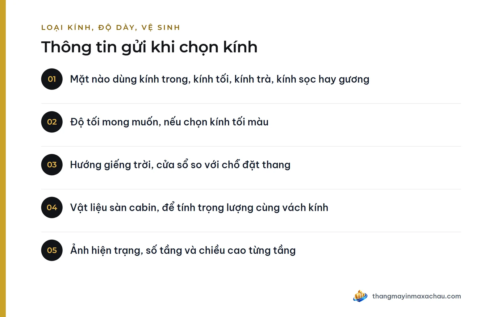 Thông tin gửi khi chọn kính