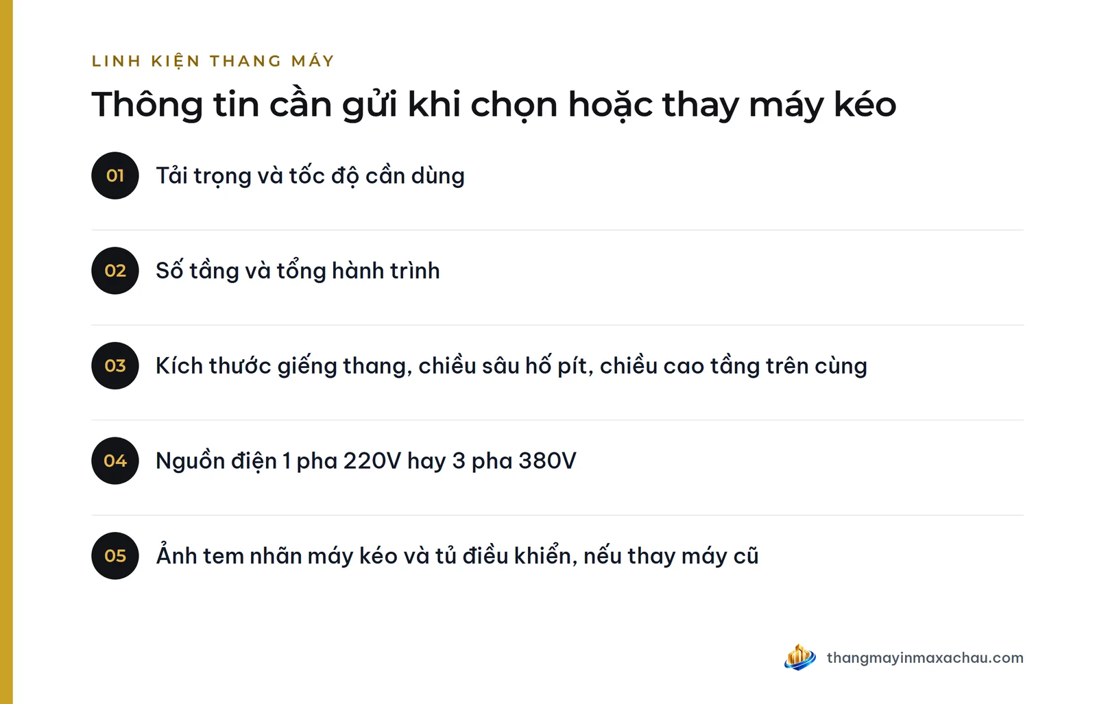 Thông tin cần gửi khi chọn hoặc thay máy kéo