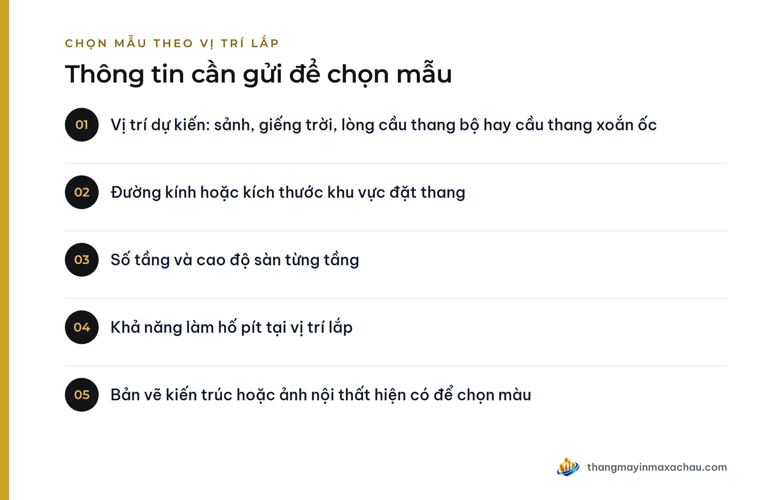 Thông tin cần gửi để chọn mẫu