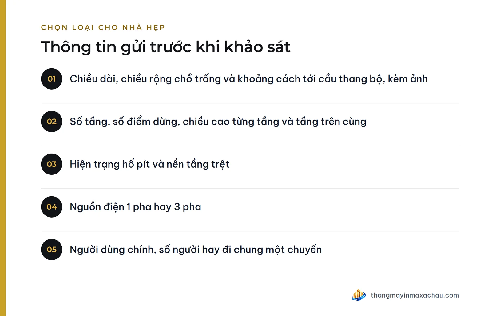 Thông tin gửi trước khi khảo sát