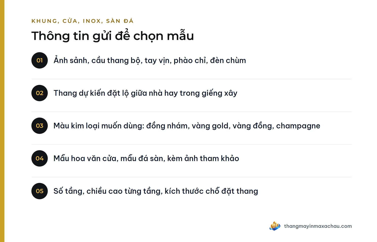 Thông tin gửi để chọn mẫu